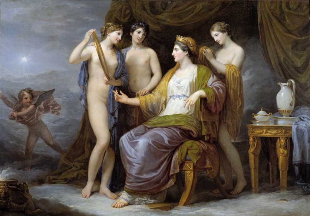 Juno Dressed by the Graces, painting by Andrea Appiani, Neoclassical painting