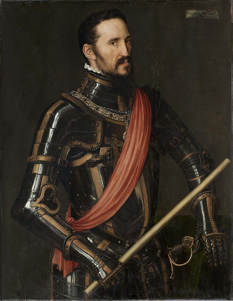 Portrait of Fernando Álvarez de Toledo, Third Duke of Alba, painted by Anthonis Mor in 1549, Spanish Golden Age art