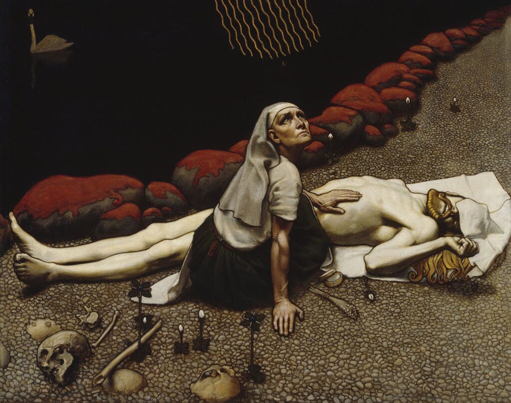 Lemminkäinen’s Mother by Akseli Gallen-Kallela, Ateneum Art Museum, symbolism in  Finnish art