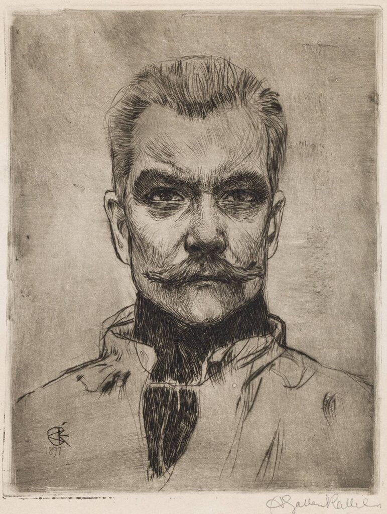 Self-portrait,  painting by Akseli Gallen-Kallela