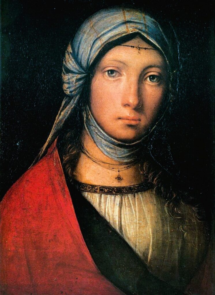 Zingarella (Gypsy Girl) by Boccaccio Boccaccino, Italian Renaissance portrait of a mysterious young woman