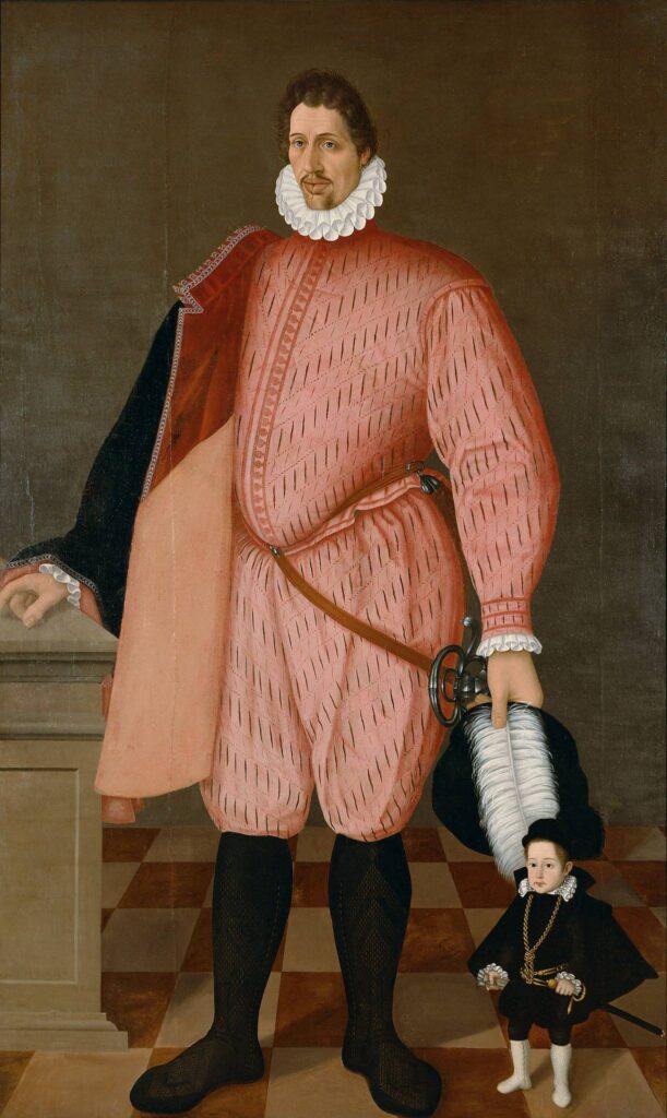 Portrait of Anton Franck with the dwarf Thomele, a Renaissance painting representing giants and dwarfs in art