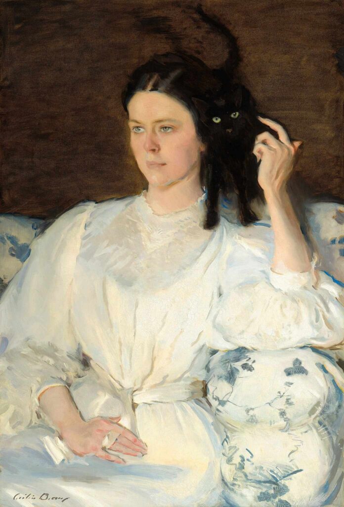 Sita and Sarita by Cecilia Beaux, Musée d’Orsay, symbolism of black cat in art