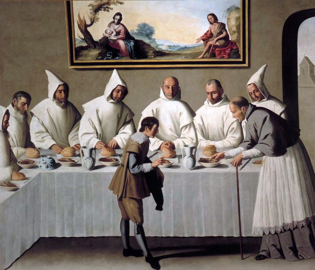 Francisco de Zurbarán, Saint Hugh in the Carthusian Refectory, 1655