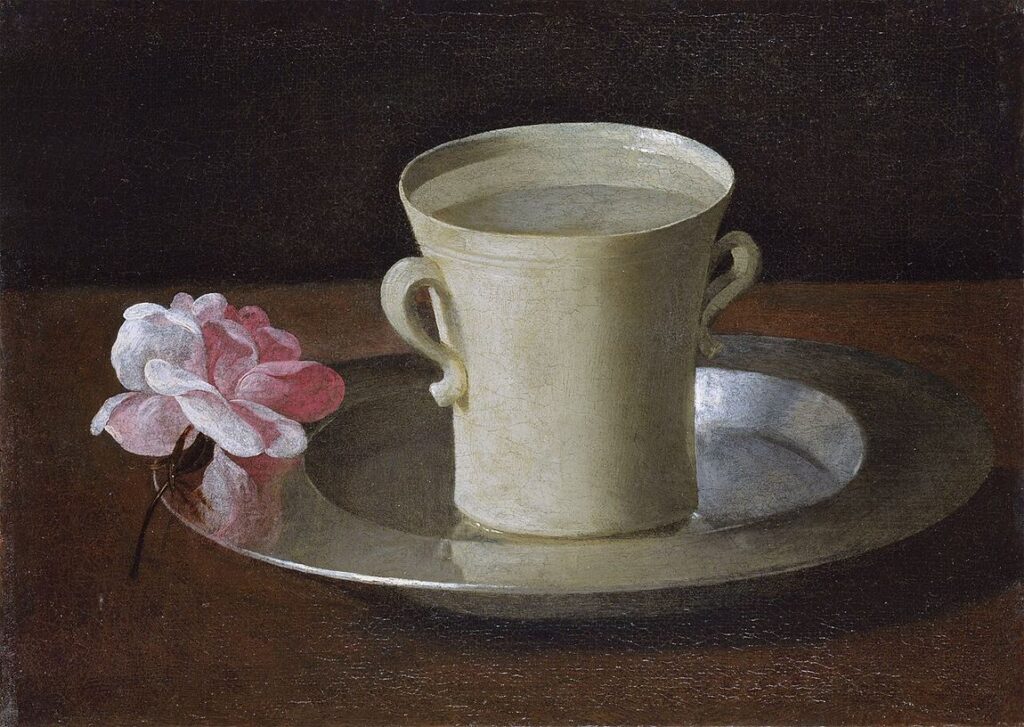 Francisco de Zurbarán, A Cup of Water and a Rose, circa 1630