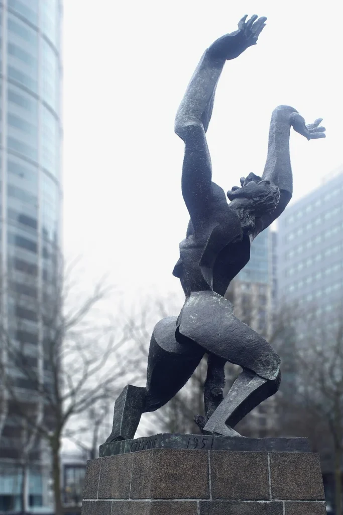 Ossip Zadkine’s The Destroyed City sculpture in Rotterdam, a monument to the city’s destruction in 1940